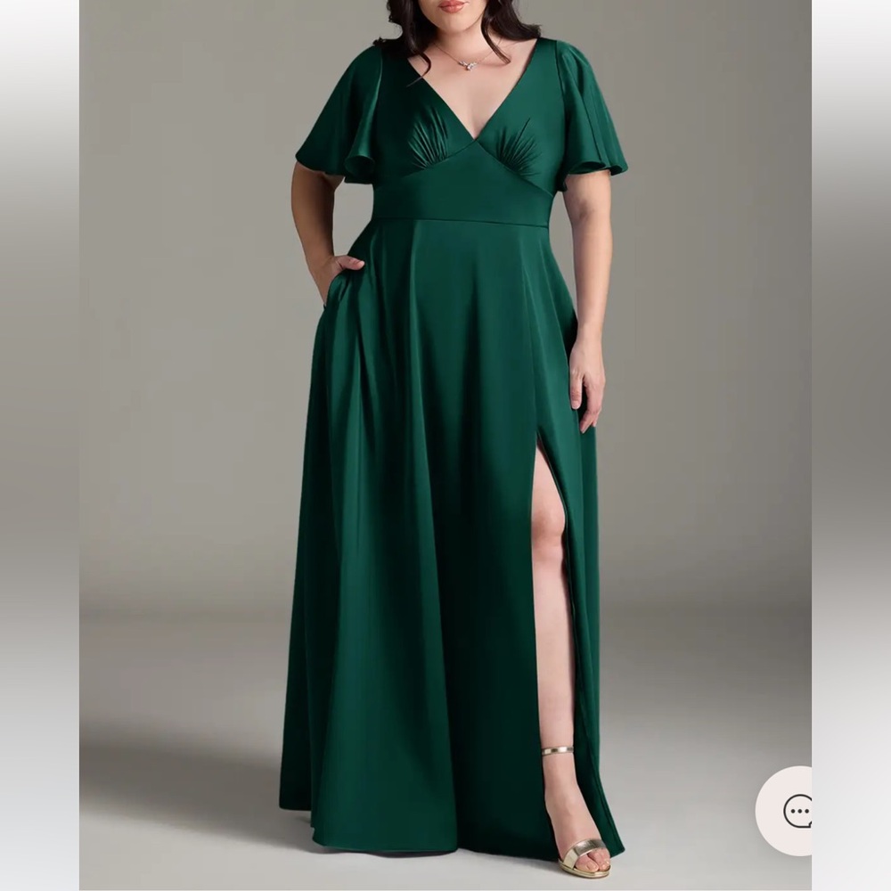 Azazie Kimber Emerald Green Maxi Dress